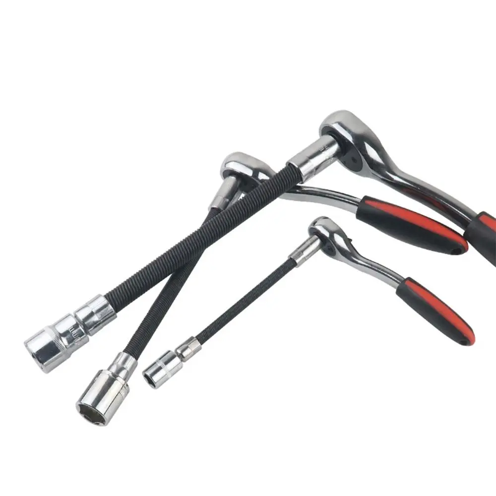 Flexible Shaft Drive Extension Bar Conversion Head Ratchet Wrench Post Extension Rod 1/4 3/8 1/2 High Torque