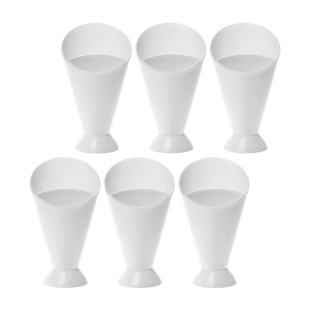 6 Pcs French Fries Salad Cup Holder for Car Fry Bracket Plastic Ketchup Pp Container Dipping Restaurant Bowl