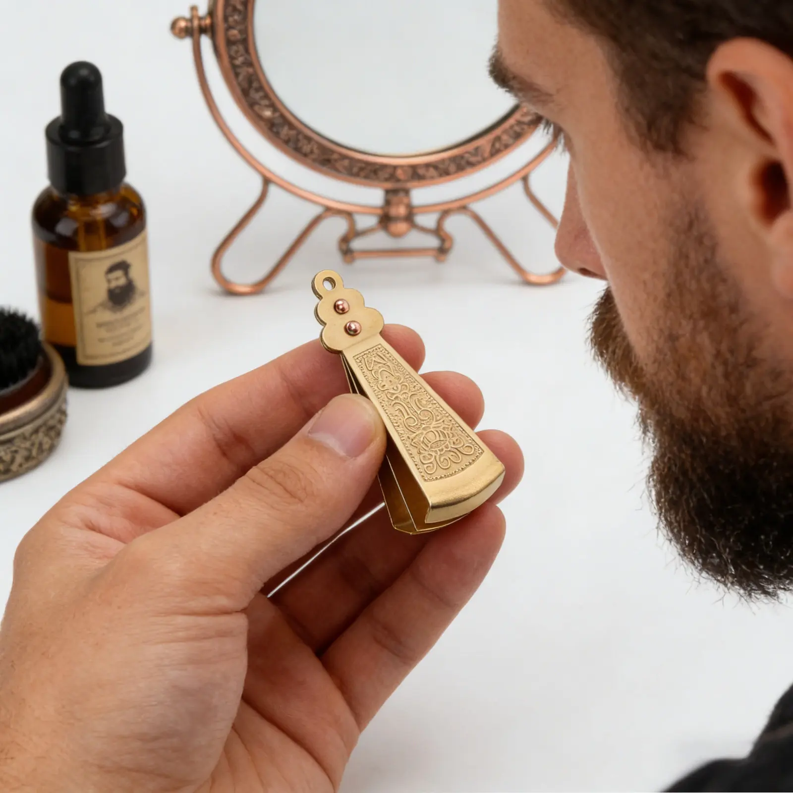 Handmade Beard Clip Grooming Tool Face Hair Plucker Mustache Tweezers for Men Ingrown Removal Clips Facial Plucking