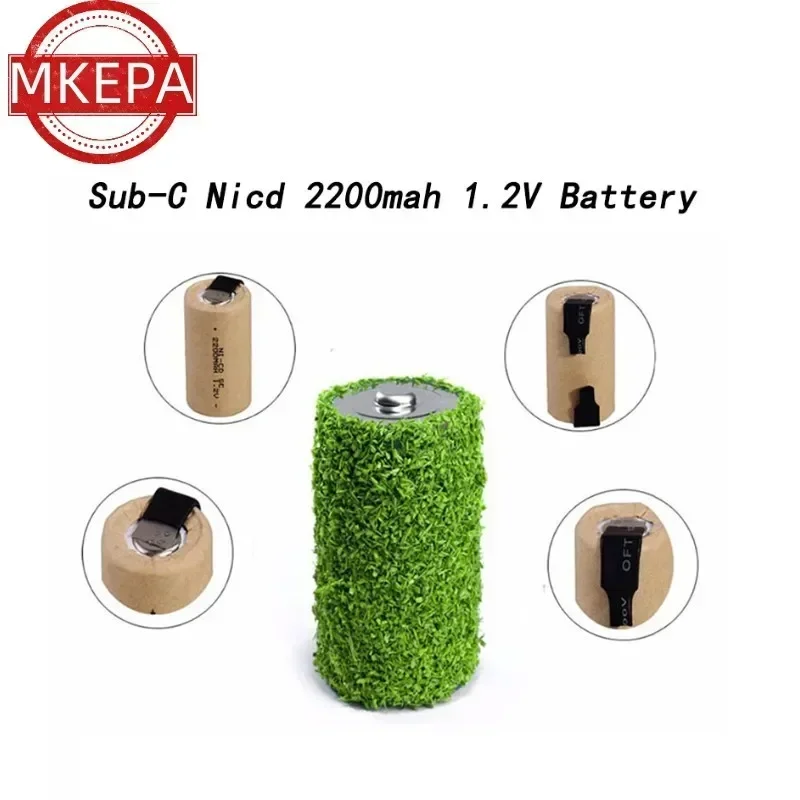 Screwdriver Electric Drill SC Batteries 1.2V 2200mAh Sub C Ni-Cd Rechargeable Battey With Tab Power Tool NiCd SUBC Cells