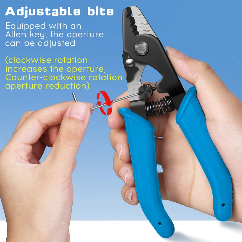 Drie-poort Fiber Striptang Optische Vezel Stripper FTTH Tool Glasvezeldraad Stripper