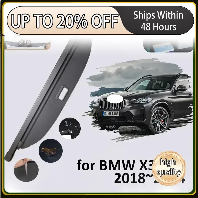 Шторка багажника для BMW X3 G01 M40d 2018~2023 2019 2020 2021 2022 2023, комплект для багажника, защитные чехлы для багажа, аксессуары для обеспечения безопасности.