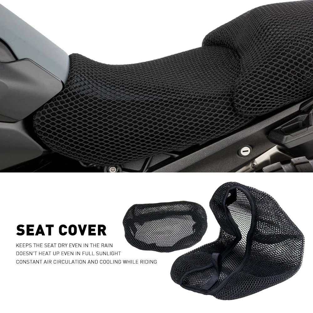 For BMW R1300GS R 1300 GS GS1300 3D Mesh Seat Cover Motorcycle Anti-Slip Breathable Heat Insulation Protection Cushion Black