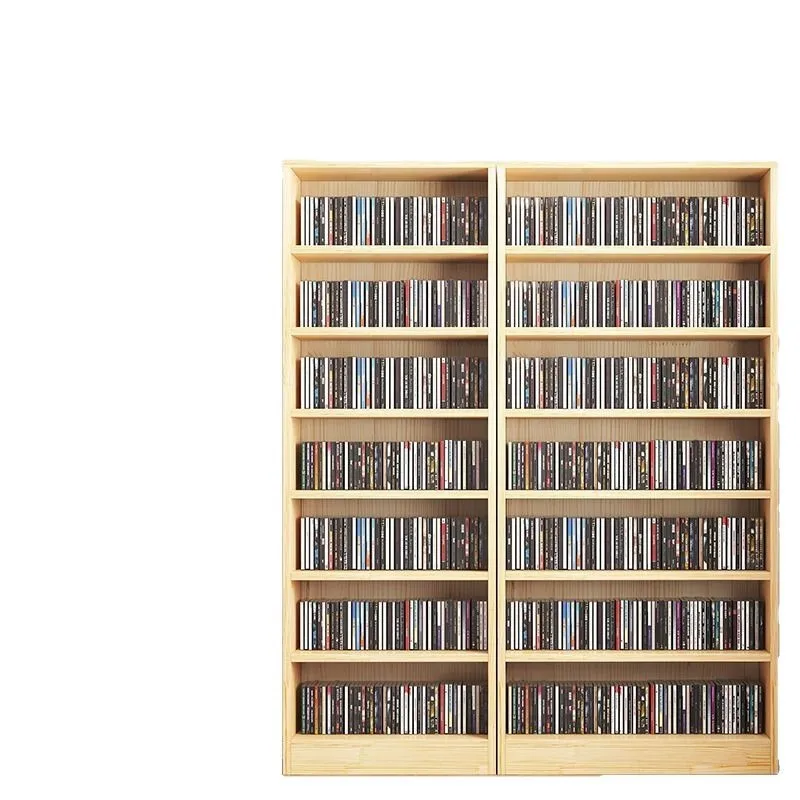 

All solid wood bookcase, simple bookshelf multi-layer storage, comic bookcase Blu-ray disc shelf