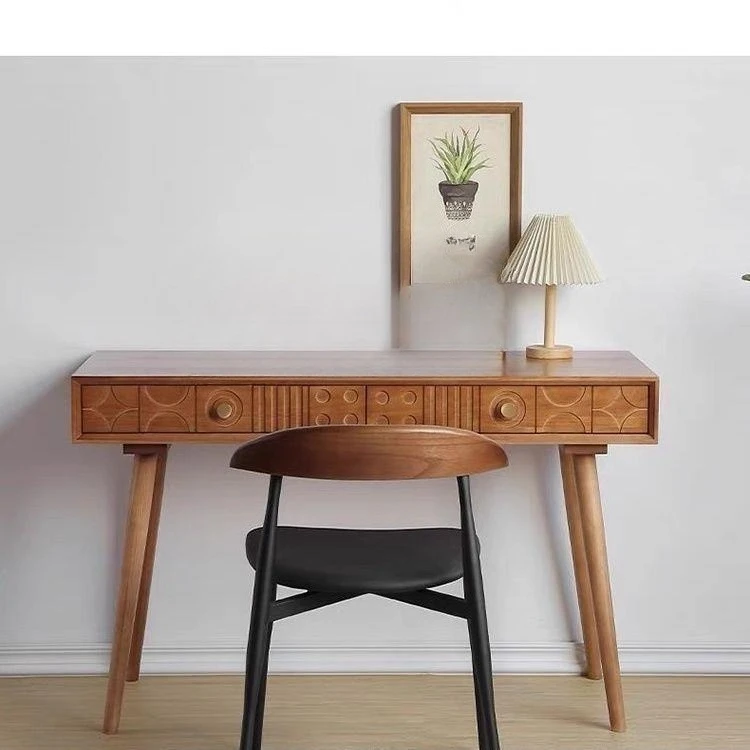 Solid wood desk Bedroom Bedside workbench Student study table Small apartment computer desk Desktop