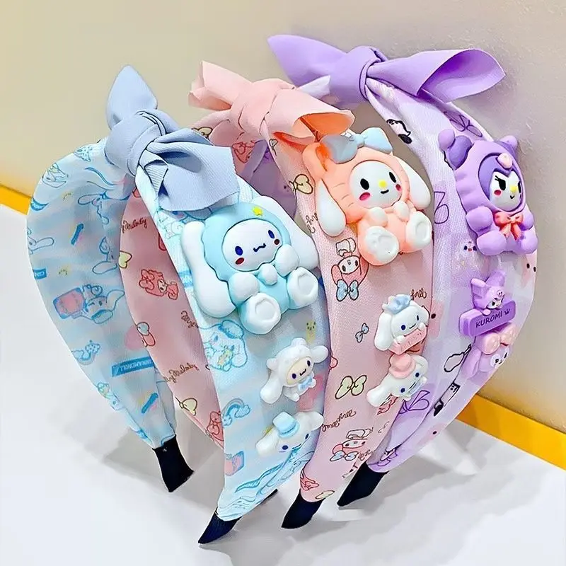 

Sanrio cartoon character kuromi My melody headband Xingdailu cute princess children sweet Aisha anti-slip headband wholesale