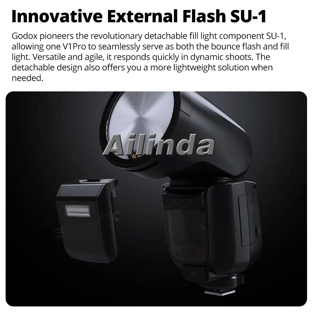 Suitable for Canon Nikon Sony Fuji Olympus V1PRO TTL Lithium Ion Round Head Camera Flash Wireless Transfer Flash