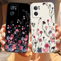 Leaves Flower Plants Phone Case For Oneplus 5 5T 6 6T 9 9R 8 8T 7 7T ACE 2V NORD CE 2 3 Lite Pro Colour Liquid Case Funda Shell