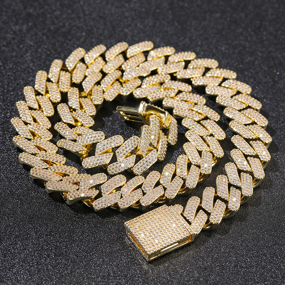 

Мужская цепочка-колье «Кубинское плетение» 20 мм, инкрустированная кубическим цирконием 5А+ (микро-паве), роскошный мужской браслет, ювелирные изделия для рэперов, на заказ