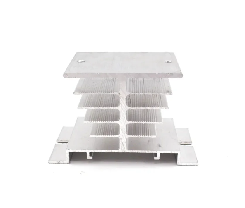 2pcs Mini Single Phase Solid State Relay SSR Aluminum Heat Sink Dissipation Radiator Newest Rail Mount For 10A-40A Relay
