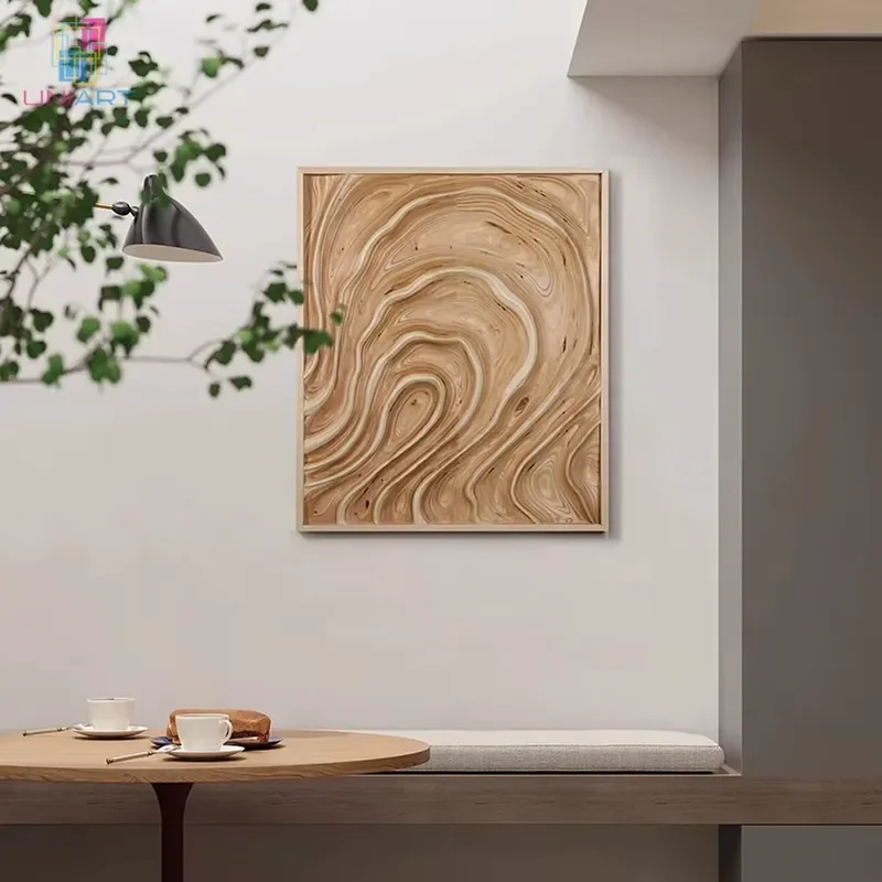 Hotel Artistic Wooden Art Sculpture Wall Deco Handmade Nordic Geometric 3D Relief Wood Art Wabi-Sabi Carved Wood Wall Art