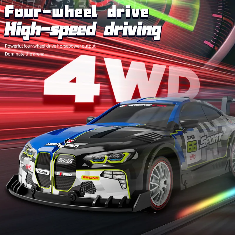 Nuovo auto telecomandata a quattro ruote motrici - Giocattolo modello da corsa per auto telecomandata per ragazzo drift ad alta velocità RC