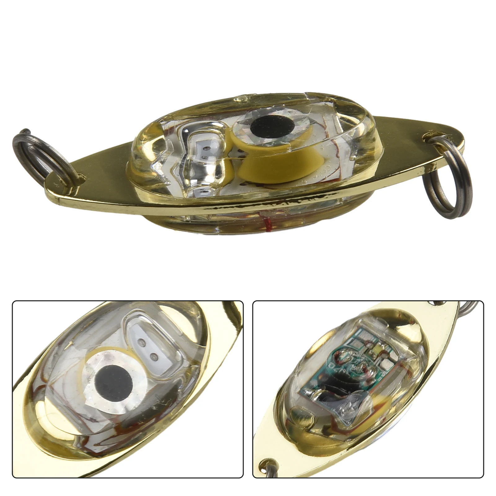 1Pcs Fishing Lure Light 5.5x1.2cm Acrylic Shell Underwater One Eye Shape Bait Lamp For Attracting Fish Fishing Tools