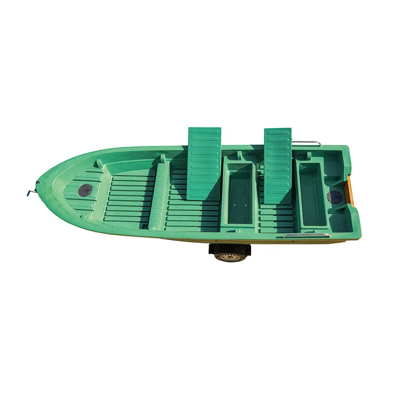 Double-layer plastic sea fishing boat assault boat can be thickened with outboard machine