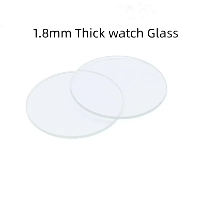 1PC Uhr Glas für 24mm bis 40mm Dicke 1,8mm Runde Flache Spiegel Glas Smartwatch Ersatz kristall Objektiv Uhr Zubehör