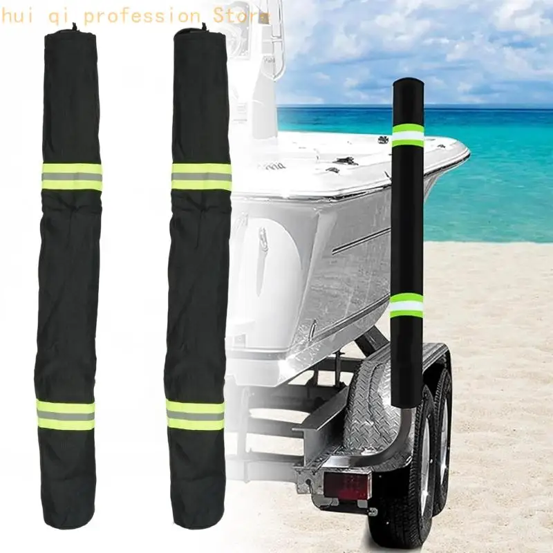 Reflective Pontoon Trailer Guide Post Covers Provide Against Scratch H8WE