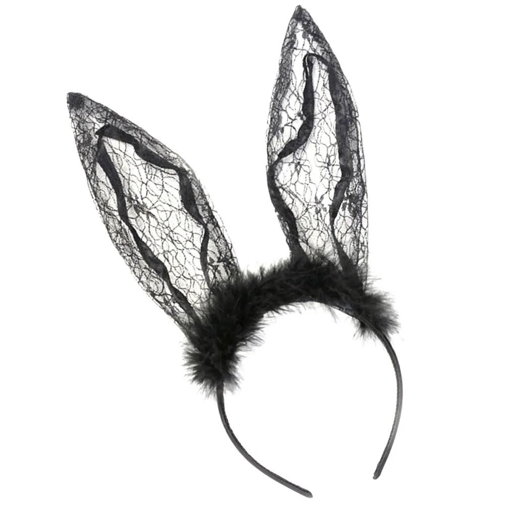 

Rabbit Ear Hair Hoops Lace Headdress Cosplay Props Kids Halloween Party Supplies Festive Accessories Delicate Design