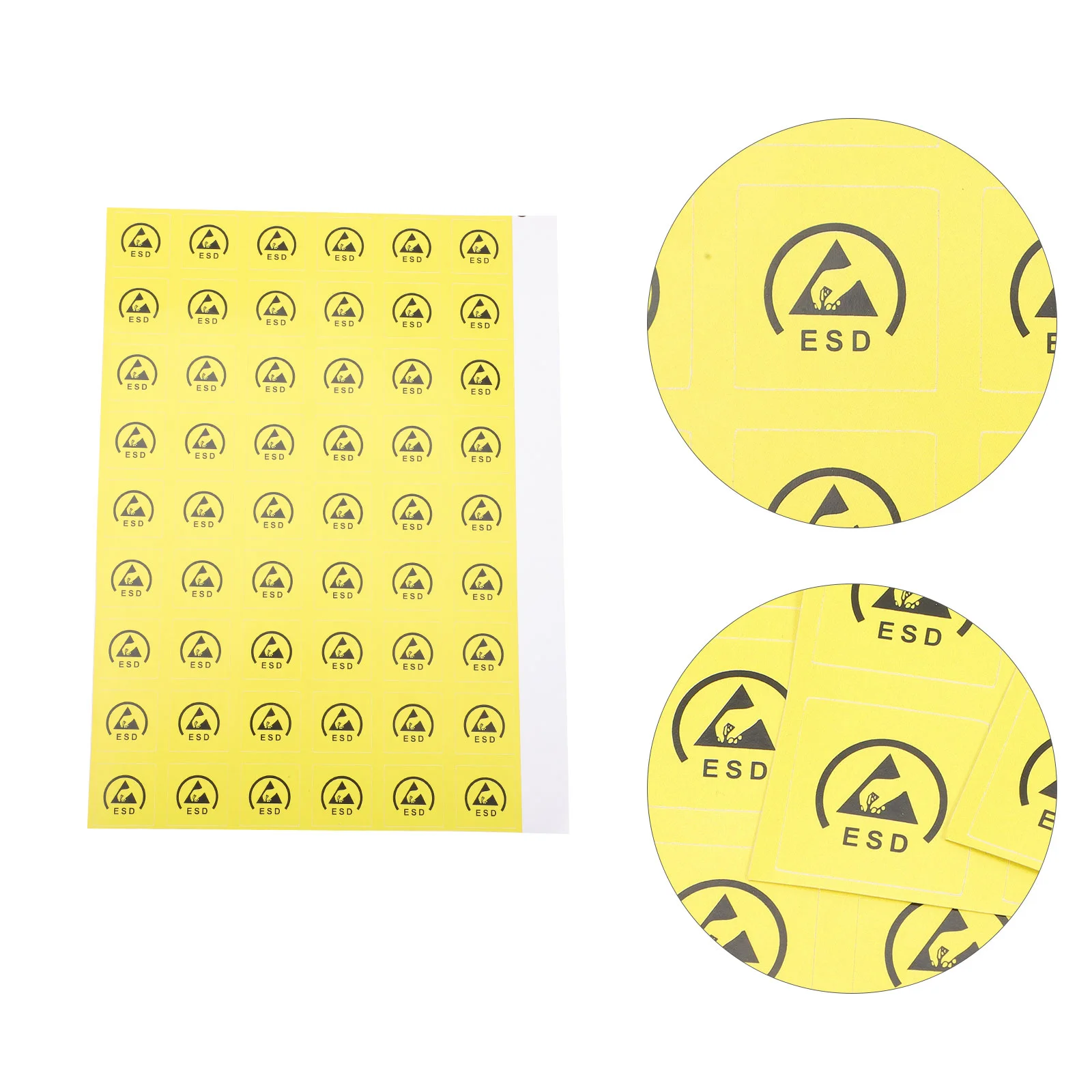 200 Pcs Static Stickers Warning Decals Electrostatic Safety Label Caution Paper Mechanical Equipment Labels