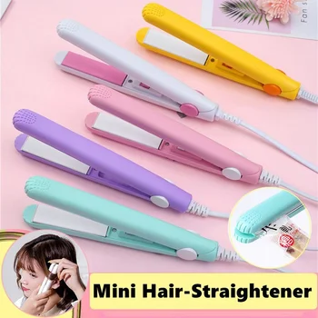 Mini Hair-Straightener Curly and Straight Hair Supplies Thermostatic Electric Ceramic…