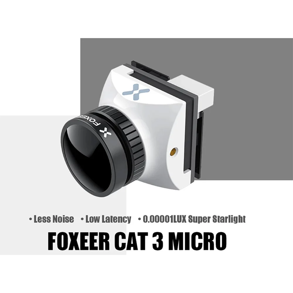 Foxeer Mini / Micro cat 3 Night Flight low latency 1/3\'\' Sensor 16:9/4:3 P/N Switchable Starlight FPV Camera for FPV drone