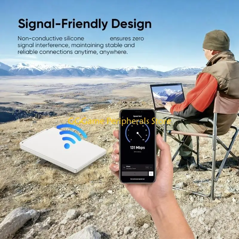 

U55B Silicone Protective Cover Heat Dissipation Vent Heavy Duty Shock Absorbing Reinforced Corner for Satellite Accessories