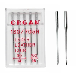 5 PCS/Pack Household Sewing Machine Leather Organ Needles 130/705H Mix Size 90 100 For Leather Of All Kinds Sewing Accessories