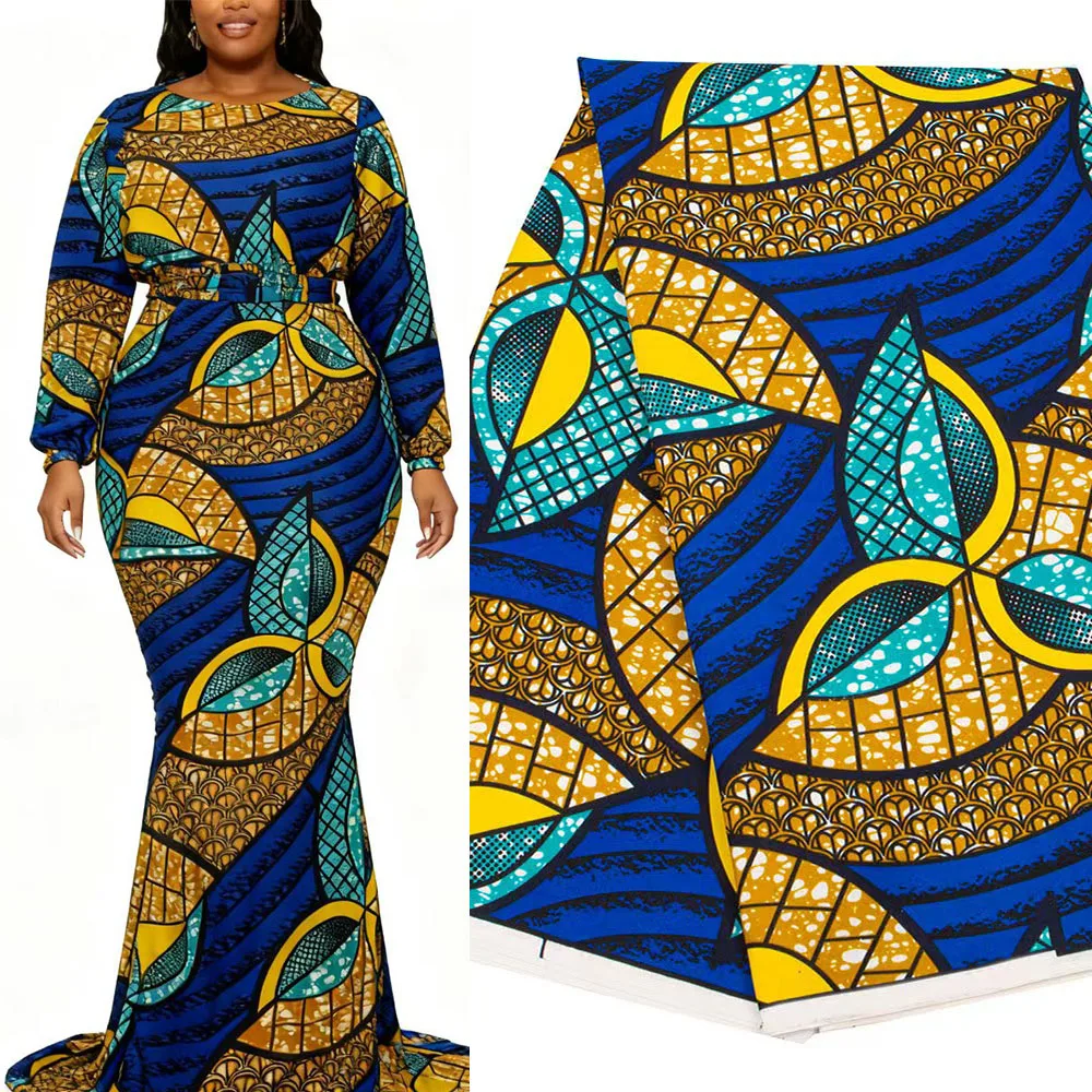 

Elegant Wax Lace Cloth For African Traditional Wedding Dress, Party Wear Ceremony Clothing, Ankara DIY Textile Material