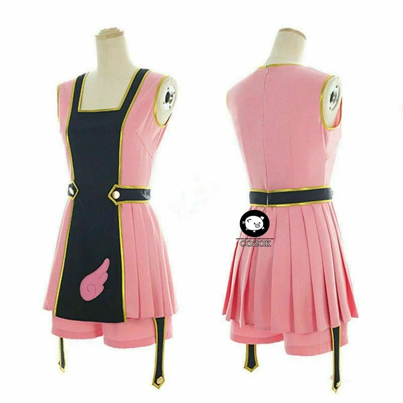 Anime Cardcaptor Sakura Kinomoto Sakura Pink dress cosplay costume uniform complete outfit