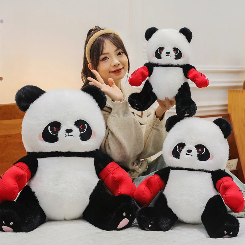 

Kawaii Plush Panda Toy Stuffed Doll for Kids Birthday Gift Cute Punching Panda Amigurumi Soft Toy Childrens Present