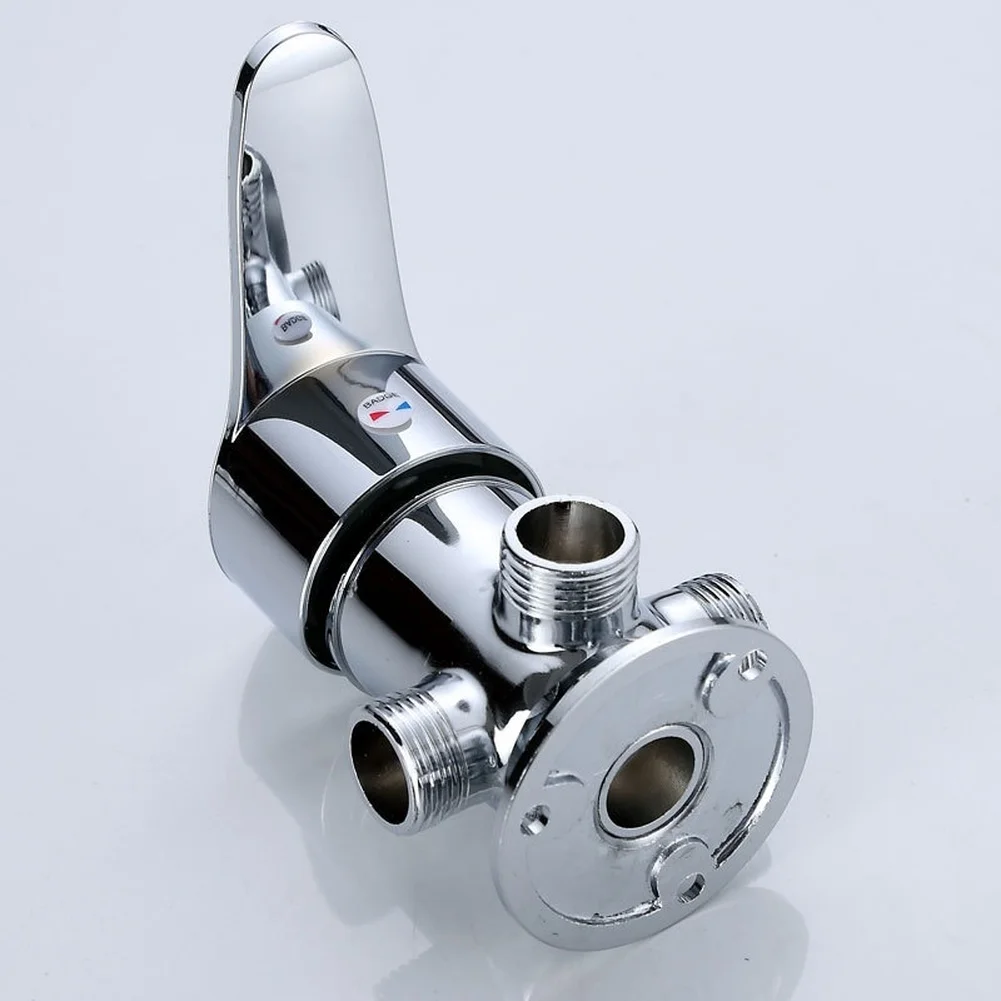 Thermostatic Solar Water Heater Mixing Valve for Bathroom Shower Systems with 180 Degree Rotating Handle and Alloy Construction