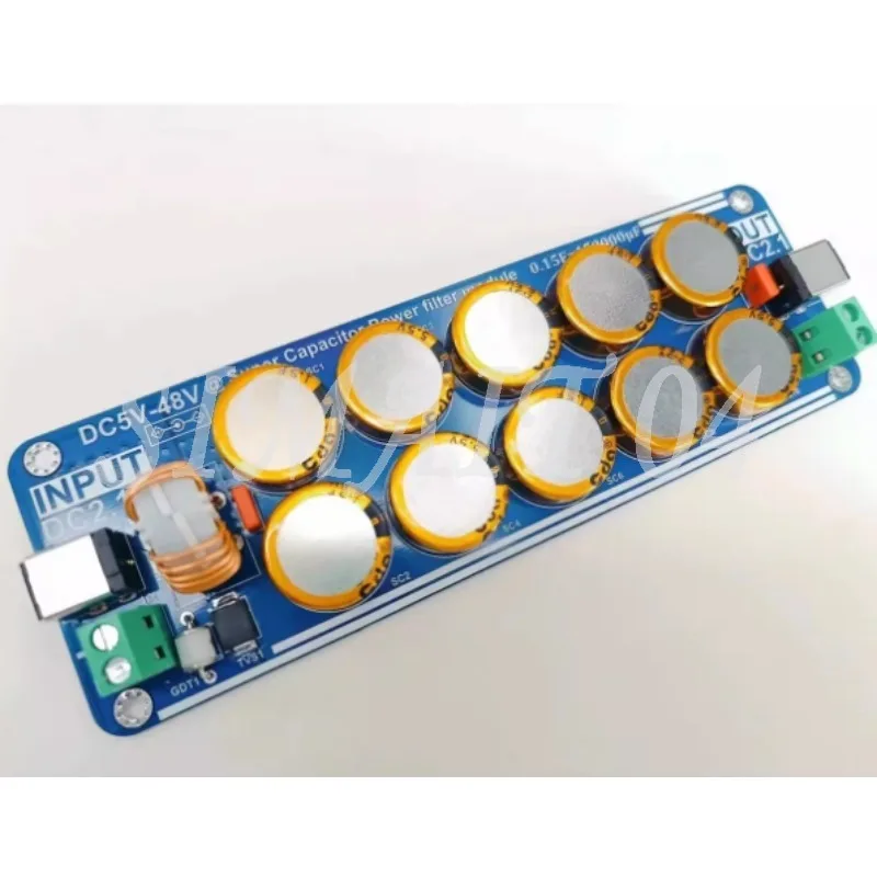 High-End 5V-48V Linear Switching Power Supply Capacitor Filter Board 10A for Headphone Amplifier DAC