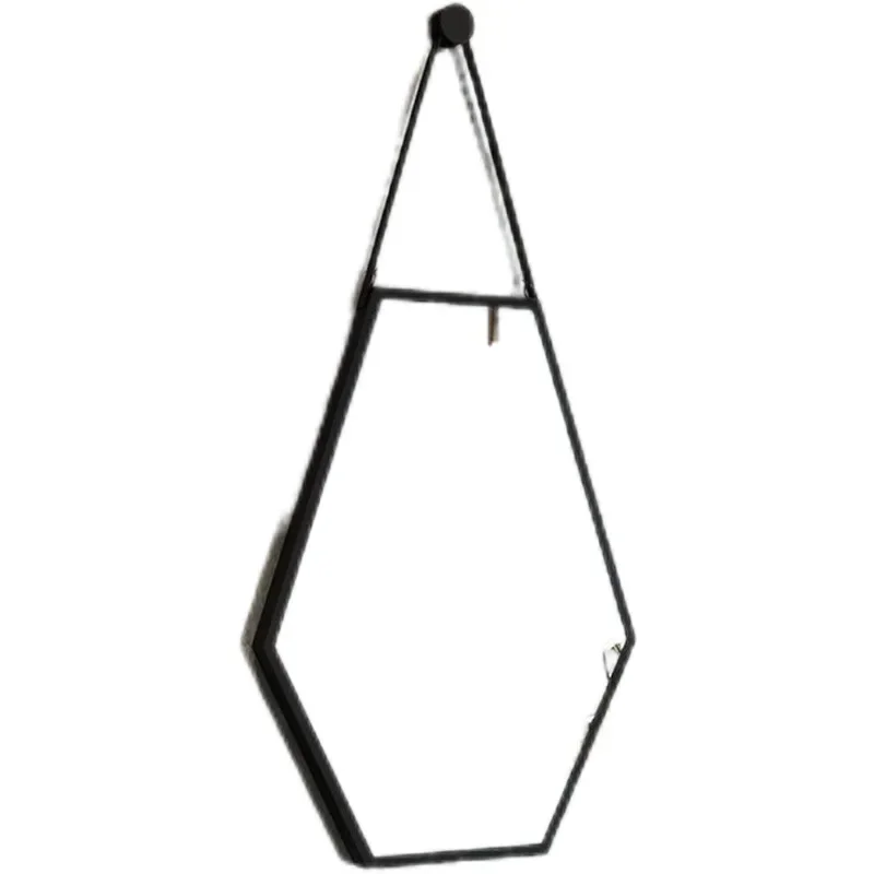 

Special-shaped bathroom makeup mirror, household hexagonal wall-mounted decorative mirror, irregular