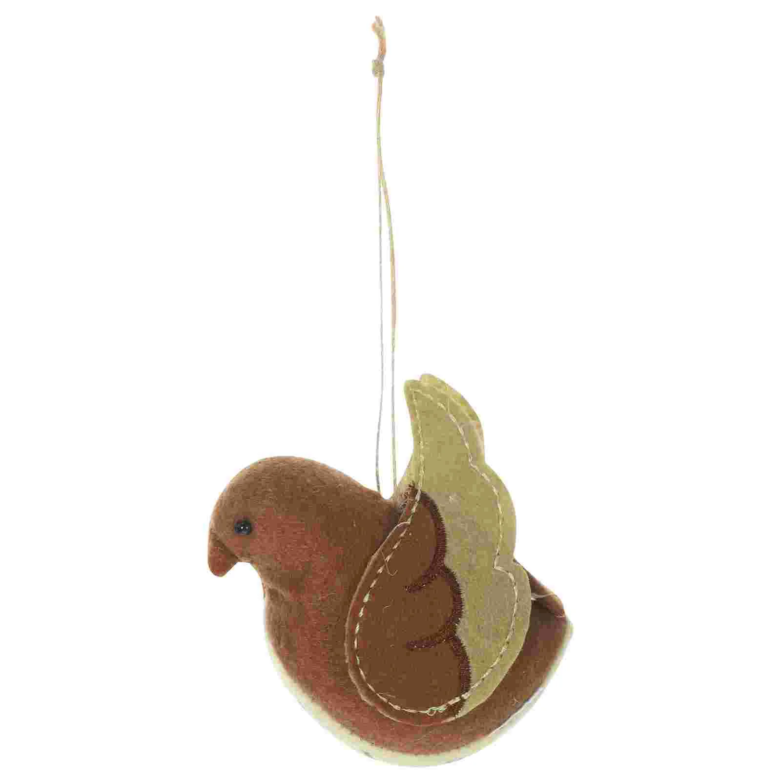 

Brown Bird Hanging Decor Cute Fabric Cartoon Animal nament Wall Photo Prop Garden Yard Scene Adornment Balcony Tree Pendant Soft