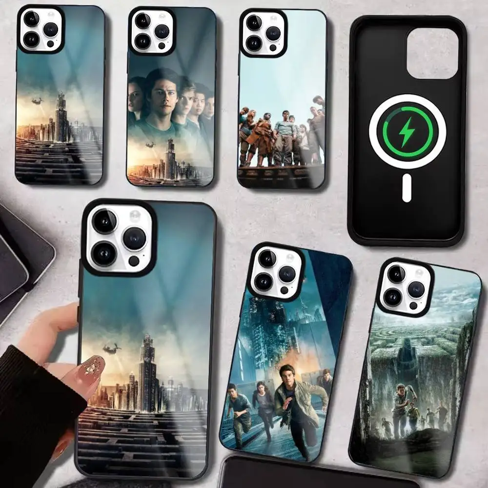 

M-Maze Film R-Runner Phone Case for iPhone 17/16/15/14/13/12/11 plus pro Max with Wireless Charger Compatible Funda Case