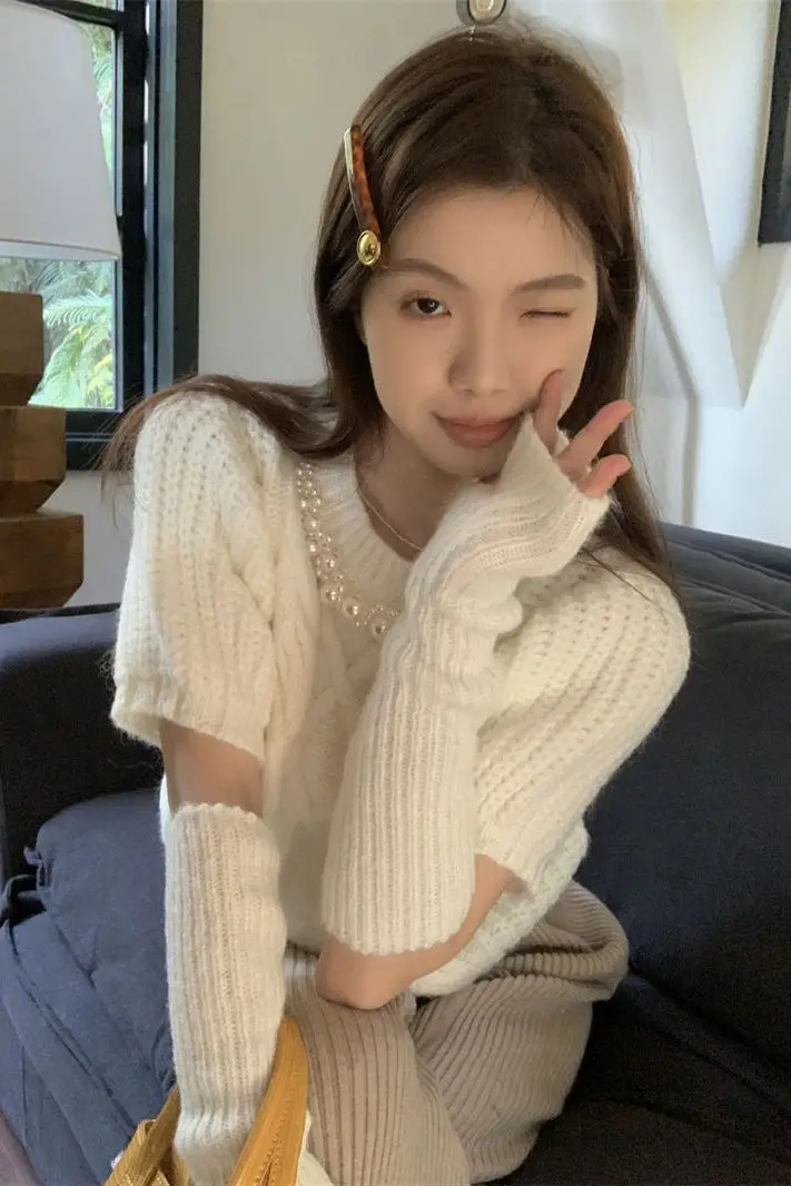 

Sweaters Jumpers Pullovers Woman Rockl Buttons Folded Collar Western Turtleneck Art Fleece Woolens Knitted Cashmere Modern Sport