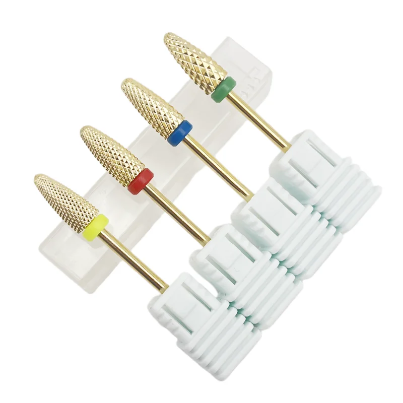 1 قطعة لهب الذهب/برميل كبير مسمار مثقاب الخشب كربيد 3/32 "قاطعة المطحنة ل مانيكير الروتاري لدغ الحفر الكهربائية اكسسوارات أداة #1