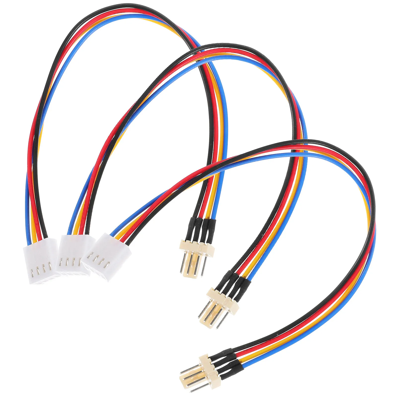 3Pcs Fan Extension Cable Splitter Adapter for Computer CPU Cooler Case Fans with 4 Pin Connector Tachometer Monitoring Long