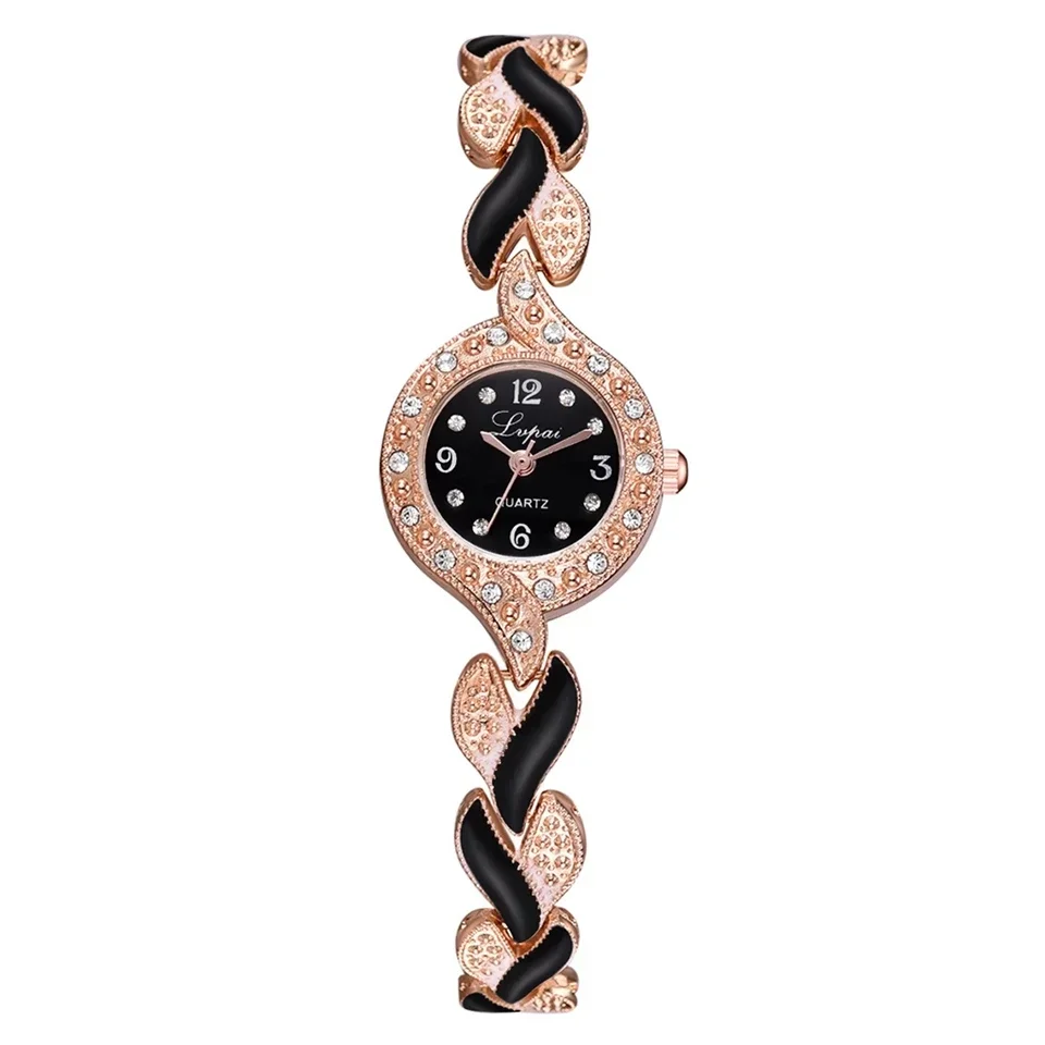 Elegant Bracelet Watches Women Luxury Crystal Dress Wristwatches Clock Steel with Diamonds Band Casual Quartz Watch Reloj Mujer