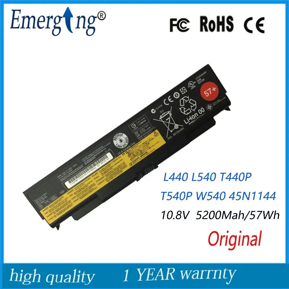10.8V 57WH Original New  Laptop Battery for  Lenovo ThinkPad T440P T540P W540 45N1144 45N1145 45N1148 45N1149 L440