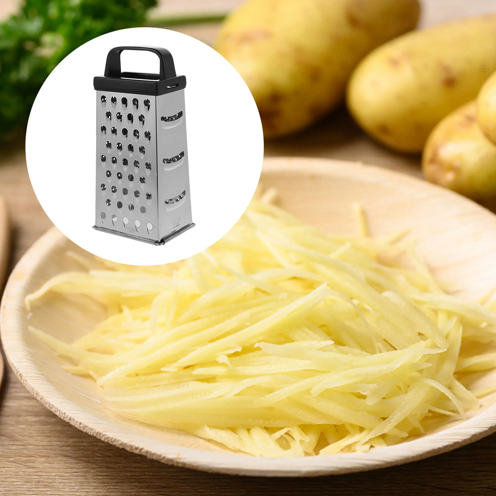 

Multifunction Vegetable Chopper 4-Sided Stainless Steel Grater For Potatoes Tomatoes Carrots Kitchen Gadget Veggie Cutter Potato