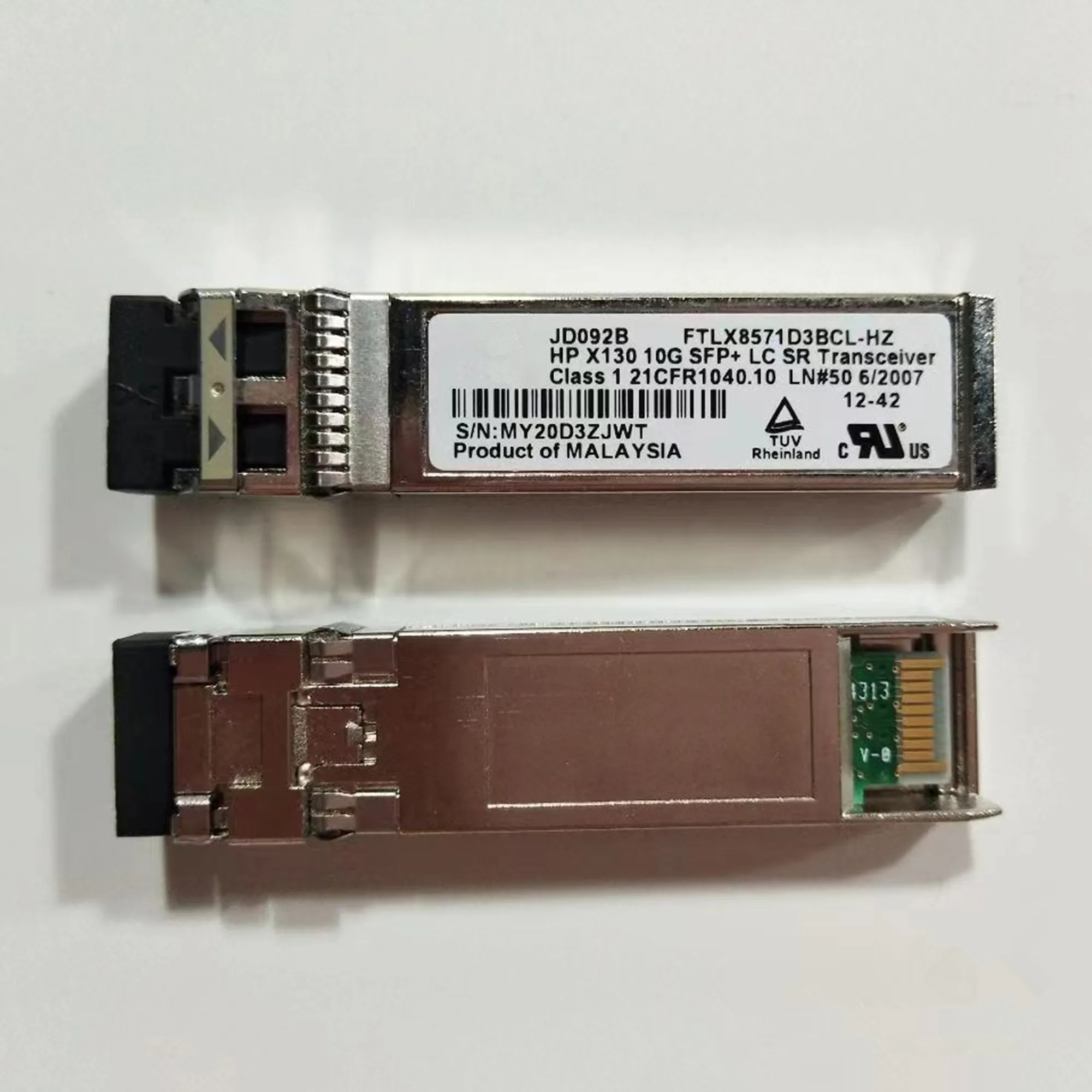 Imagem -02 - Transceptor do Módulo da Fibra Jd092b X130 10g Sfp Mais 850nm Sênior 10gb Sfp Mais lc Sênior 300m Plrxpl-scs43-hp Ftlx8571d3bcl-hz