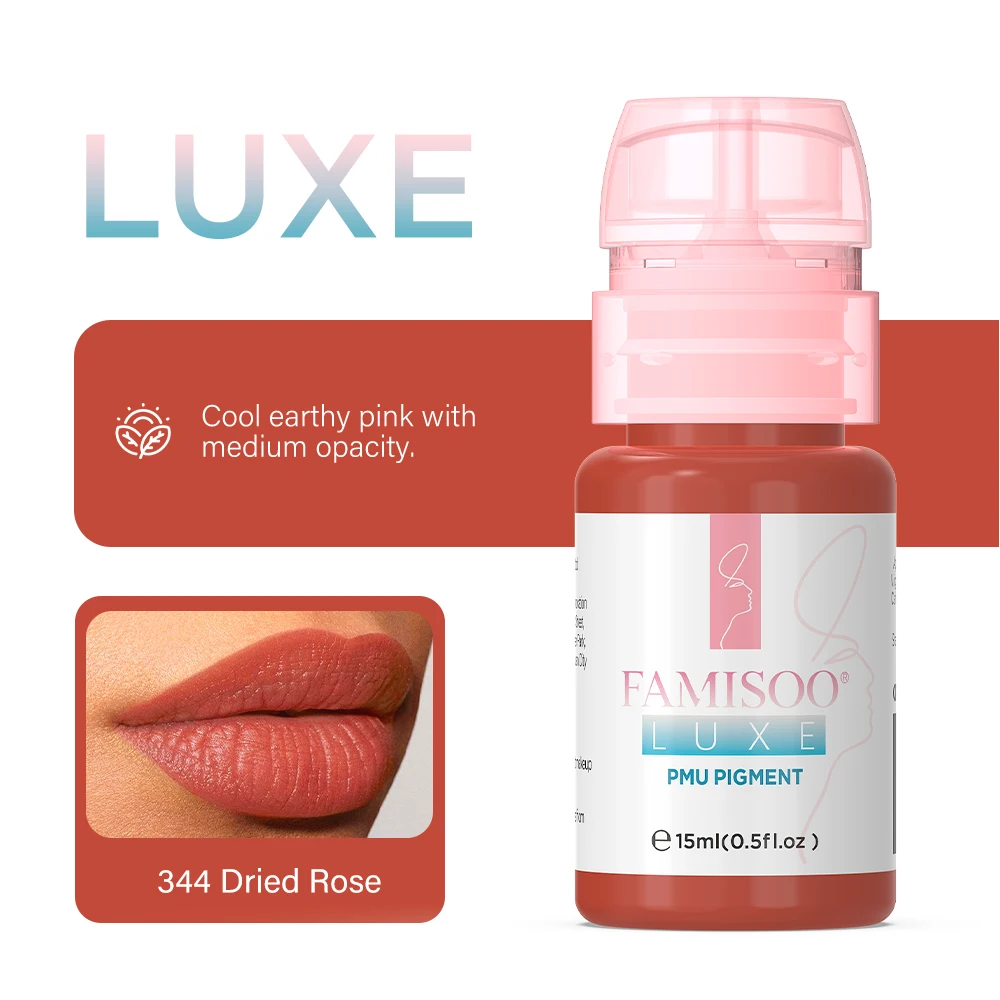 15ML Luxe PMU Pigment Europas meistverkaufte 9 Farben Lippen-Tattoo-Tinte für semi-permanentes Make-up Nano-Lippen Microblading Pigment