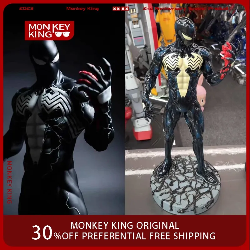 50cm os vingadores figura veneno homem-aranha simbiose anime coleção modelo resina ornamento de mesa presentes do feriado crianças brinquedos