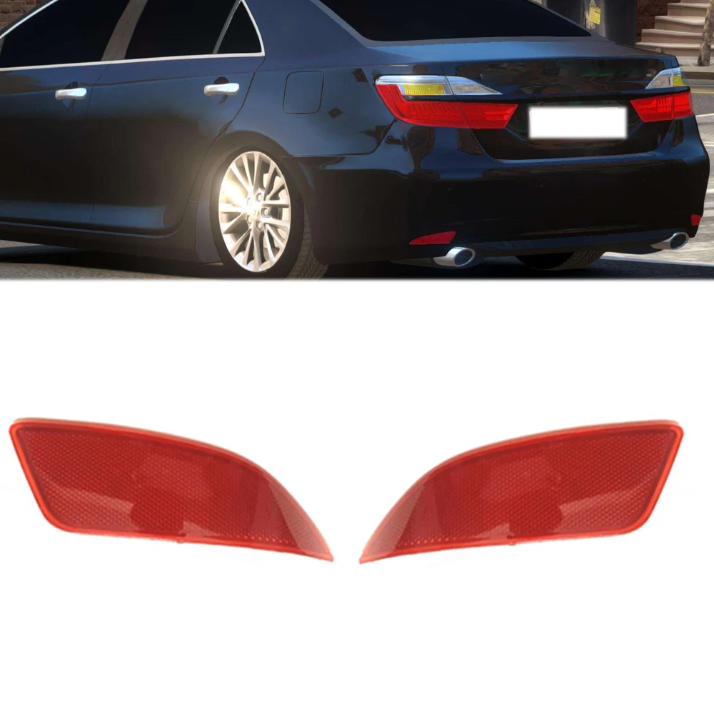 Left Right Red Rear Bumper Brake Light Rear Reflector Fog Lamp Stop Tail Light For Toyota Camry 2015 2016 2017
