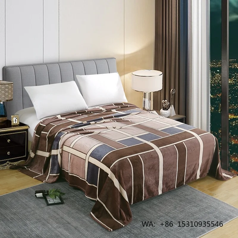 FY 2025 New Custom Printing Cartoon Flannel Fleece Blanket High Quality Soft Raschel Blanket Pet Children