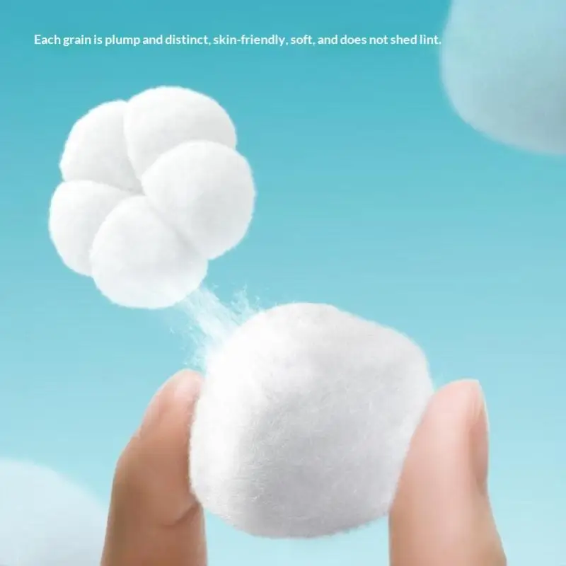 100/200 Stück reine, saugfähige Wattebällchen, weiche, sanfte, vielseitig einsetzbare Wattepads für Hautpflege, Erste Hilfe, Babypflege und tägliche Reinigung – Detail 5
