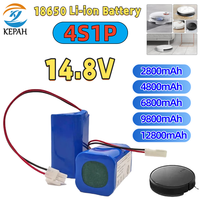 14.8V 2800-12800mah 14.4V Lithium Battery For ILIFE A4 A4s V7 A6 V7s Plus Robot Vacuum Cleaner ILife 4S1P real Capacity