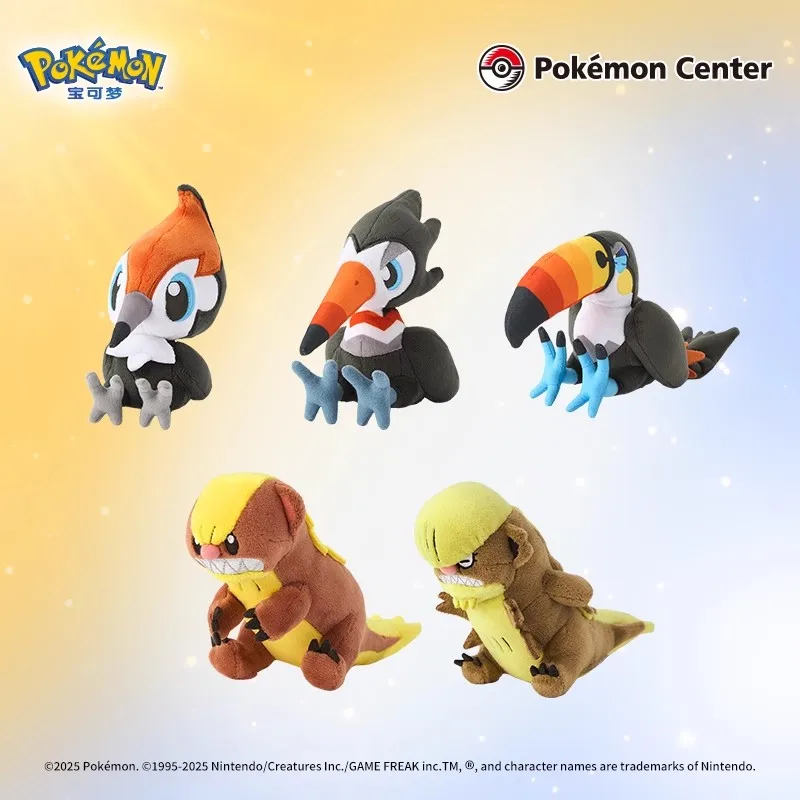 Muñeco de peluche de Pokémon, colección de palmeras, región de Alola, Rowlet Litten, Wobuffet, Torracat, Brionne Trumbeak, regalo de cumpleaños para niños