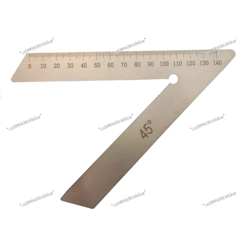 High Precision, Door and Window Angle Measuring Ruler 2mm Thick 45 Degrees 90 Degrees Stainless Steel Angle Ruler Aluminum Alloy