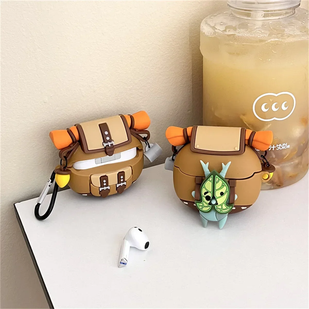 Für Samsung Galaxy Buds 3/Buds 3 pro (2024) Kopfhörerhülle, 3D-Kopfhörerhülle mit niedlichem Cartoon-Anime-Yahaha-Design, Silikon-Ohrhörerhülle mit Haken